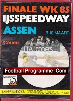 Holland Assen Speedway Programme 1985 - Final - speedway programme