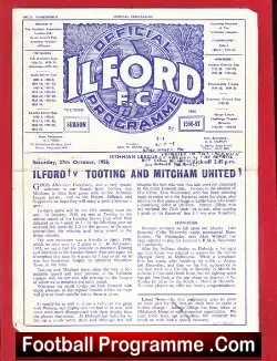 Ilford v Tooting Mitcham United 1956