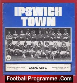 Ipswich Town v Aston Villa 1975 – Junior Cup Final