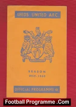 Leeds United v Manchester City 1960 - Denis Law First Game - football programme