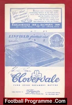 Linfield v Distillery 1962 - Signed Autographed - football programme
