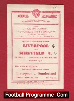 Liverpool v Sheffield United 1948
