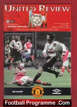 Manchester United v Sheffield Wednesday 1999 - Treble Autograph