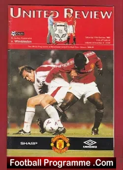 Manchester United v Wimbledon 1998 - Treble  - Multi Signed