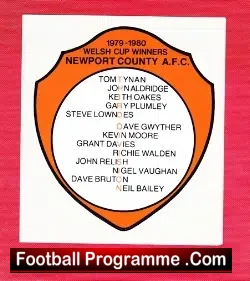 Newport County 1979 – 1980 Winners large Football Window Sticker