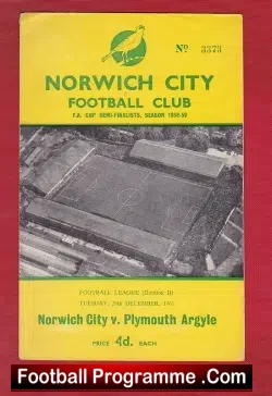 Norwich City v Plymouth Argyle 1961