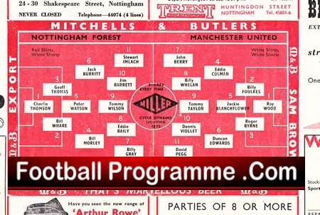 Nottingham Forest v Manchester United 1957 – Munich Disaster