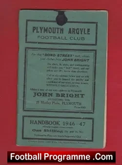 Plymouth Argyle Football Club Official Handbook 1946 – 1947