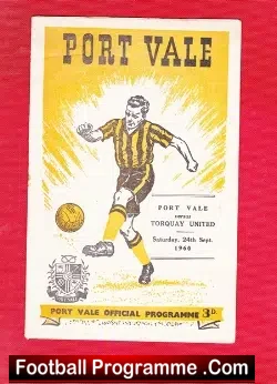 Port Vale v Torquay United 1960