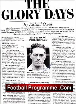 Portsmouth Phil Rookes Autograph Signed Picture - football memorabilia