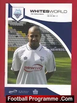 Preston North End v Middlesbrough 2004 - Friendly Match - football programme