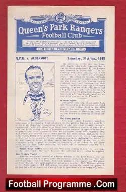 Queens Park Rangers v Aldershot 1948 - football programme