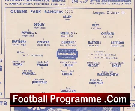 Queens Park Rangers v Exeter City 1947