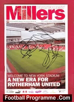 Rotherham United v Barnsley 2012 - 1st Match + Signed + Ticket - football memorabilia