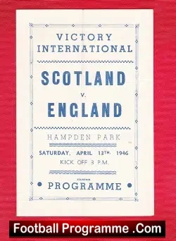 Scotland v England 1946 – Hampden Park Pirate Issue