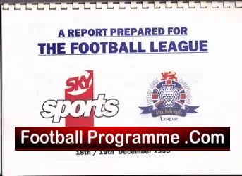 Sky TV Report Prepared For Football League get TV Rights 1995 - football memorabilia