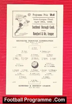 Southend Borough v Romford & District League 1948 – Cup Final