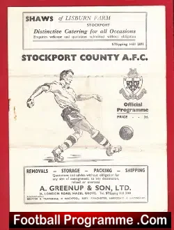 Stockport County v Tranmere Rovers 1952