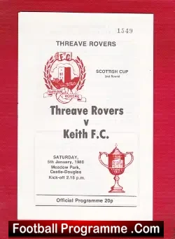 Threave Rovers v Keith 1980 – Scottish Cup