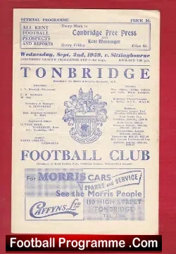 Tonbridge v Sittingbourne 1959