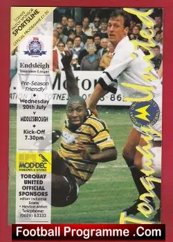 Torquay United v Middlesbrough 1994 – Friendly Match