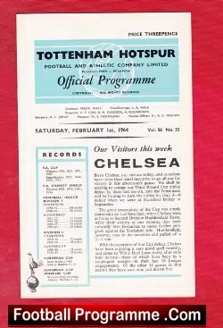 Tottenham Hotspur v Chelsea 1964