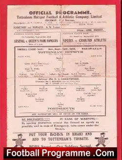 Tottenham Hotspur v Portsmouth 1944
