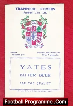 Tranmere Rovers v Leicester City 1963