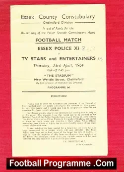 TV All Stars v Essex Police 1964 – at Chelmsford