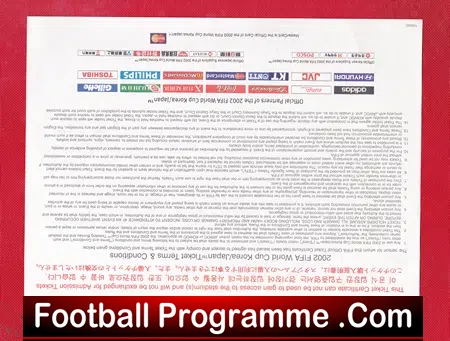 World Cup Japan 2002 Football England Ticket – MASSIVE
