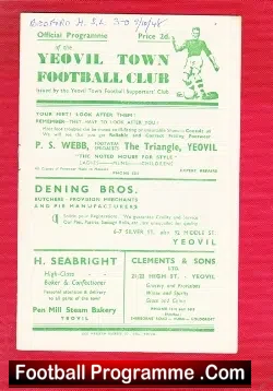 Yeovil Town v Bedford Town 1948