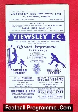 Yiewsley v Cheltenham Town 1959