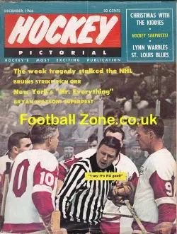 Ice Hockey Pictorial Magazine 1966 - USA - December