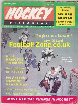 Ice Hockey Pictorial Magazine 1967 - USA - December