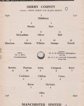 Derby County v Manchester United 1952