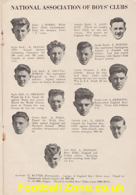 Royal Army Cadet Force v Boys Club 1951 - Junior Cup Final