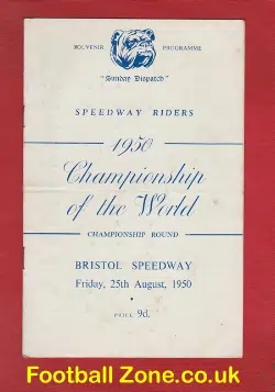 Speedway Riders Championship Of The World 1950 - at Bristol