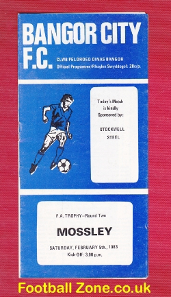 Bangor City v Mossley 1983 – FA Trophy