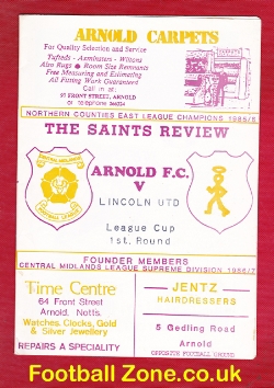 Arnold Town v Lincoln United 1986