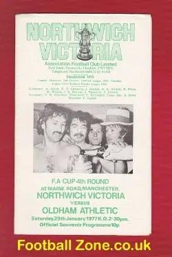Northwich Victoria v Oldham Athletic 1977