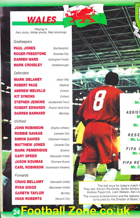 Wales v Armenia 2001