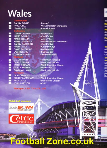 Wales v Austria 2005 – Plus Newspaper Article