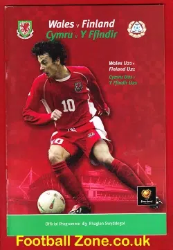 Wales v Finland 2003 - Plus Team Sheet