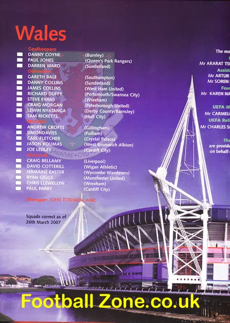 Wales v San Marino 2007
