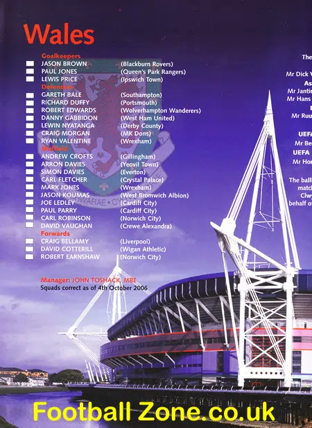 Wales v Slovakia 2006 – Plus Newspaper Article