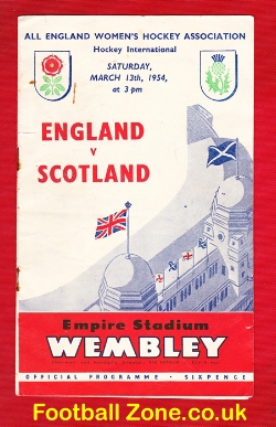 England Womens Hockey v Scotland 1954 – at Wembley