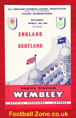 England Womens Hockey v Scotland 1964 – at Wembley