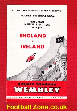 England Womens Hockey v Ireland 1967 – Wembley Inc Ticket