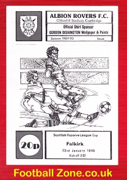 Albion Rovers v Falkirk 1990 – Reserves