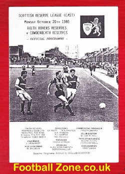Albion Rovers v Cowdenbeath 1986 – Reserves